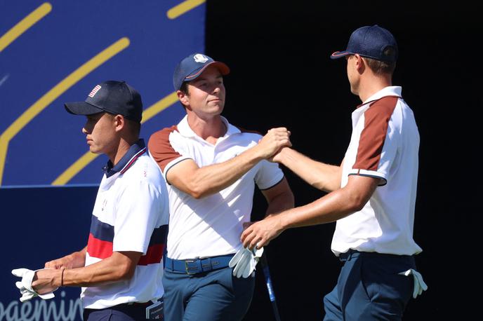 Ryderjev pokal | Skandinavca Viktor Hovland in Ludvig Aberg podrla 44 let star rekord najvišje zmage v foursomih v zgodovini Ryderjevega pokala.  | Foto Reuters