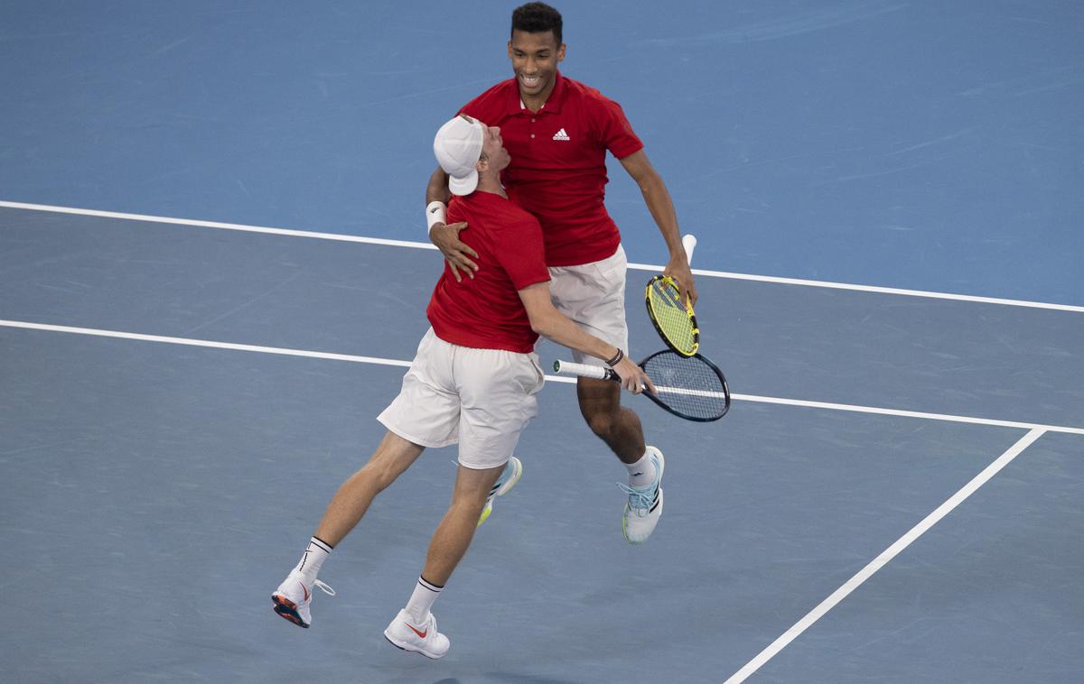 Felix Auger-Aliassime in Denis Shapovalov | Takole sta se pomembne zmage veselila  Felix Auger-Aliassime in Denis Shapovalov. | Foto Guliver Image