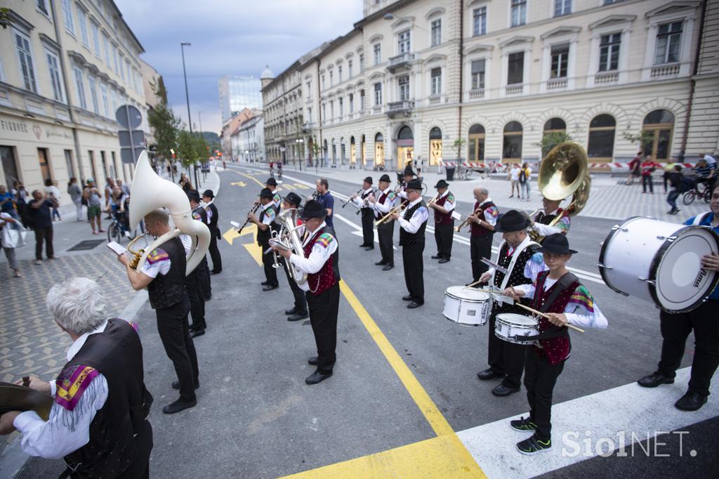 Otvoritev Gosposvetske ceste v Ljubljani.