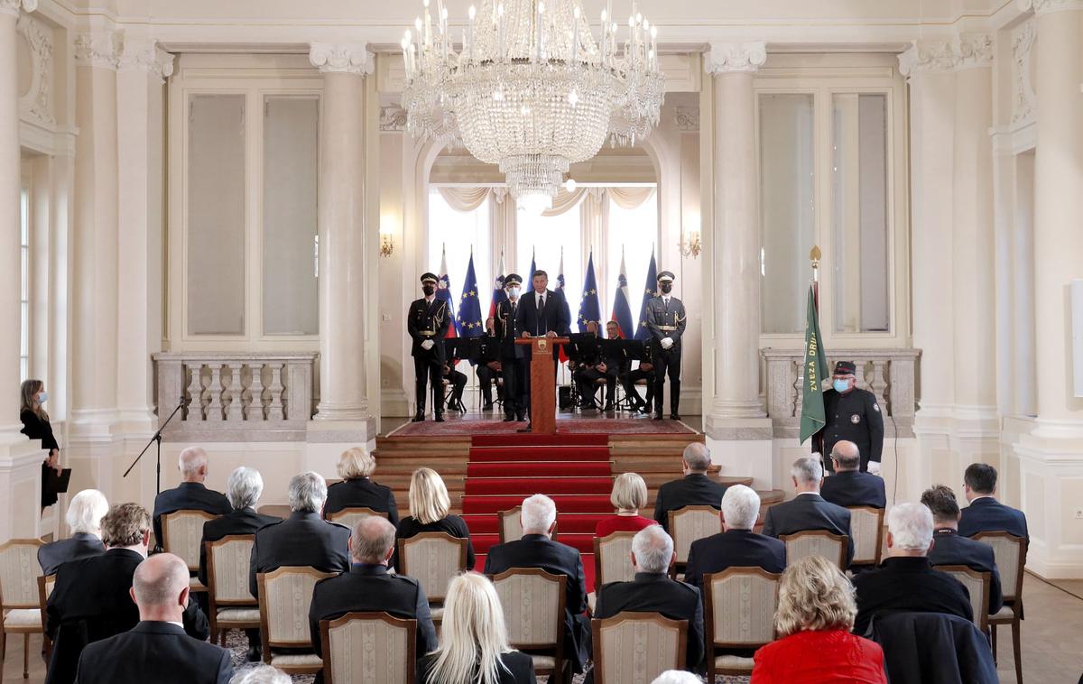 Rudolf Maister slovesnost | Predsednik je na slovesnosti spomnil tudi na razmere, v kakršnih smo, in poudaril, da je v tem času ključnega pomena dialog, ki ga žal, kot je dejal, premalo cenimo. | Foto Facebook