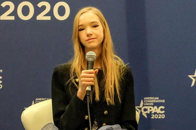 Naomi Seibt na CPAC 2020 | Avgusta 2000 rojena Naomi Seibt je desna nemška vplivnica in podpornica AfD, ki zase pravi, da je novinarka. | Foto Guliverimage