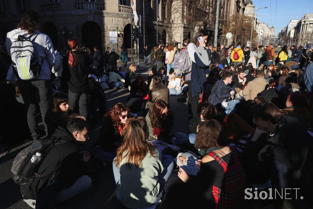 protest, Beograd 25.12.2023