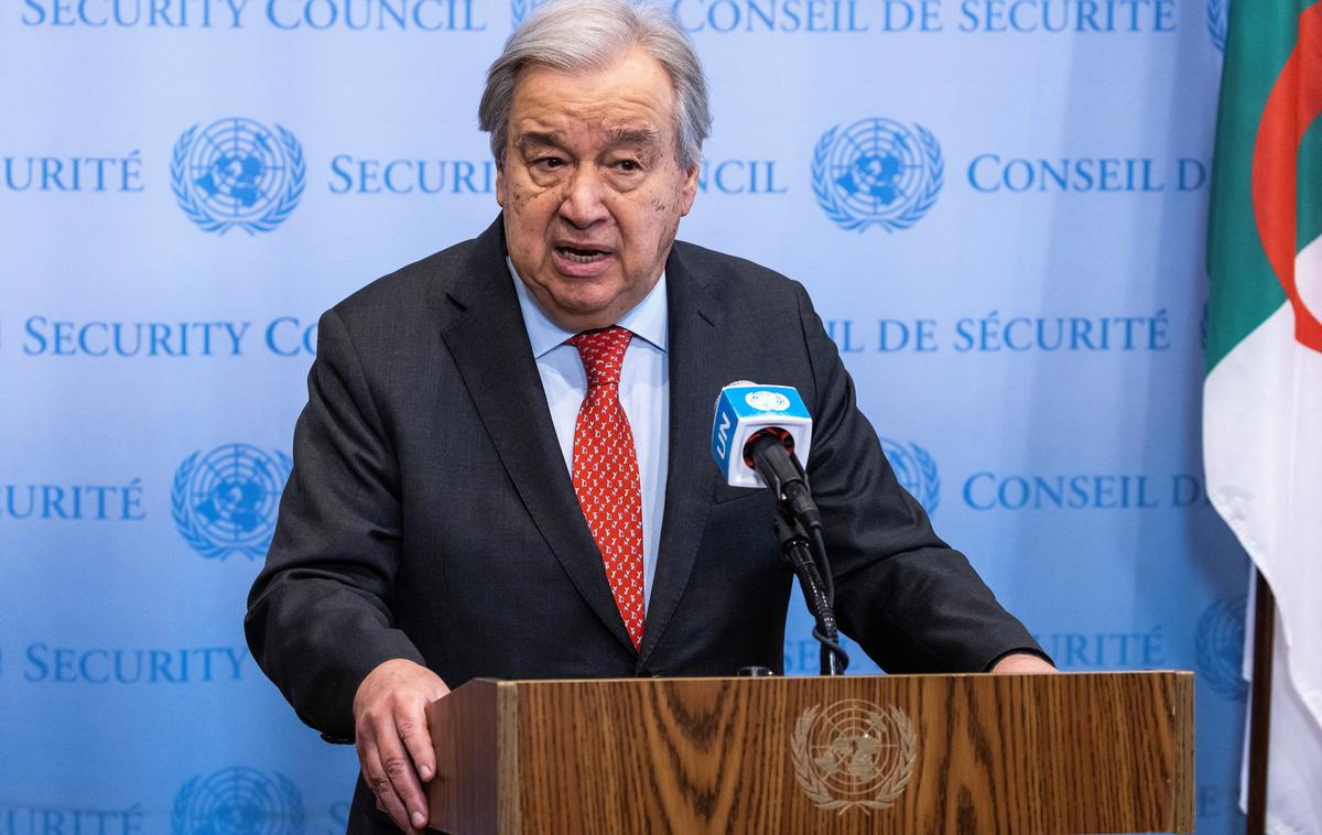 Antonio Guterres | Antonio Guterres je izrazil prepričanje, da so človekove pravice pod nenehnim udarom, ter opozoril na pogosto nekaznovanost kršitev mednarodnega prava, mednarodnega humanitarnega prava in Ustanovne listine ZN.  | Foto Reuters