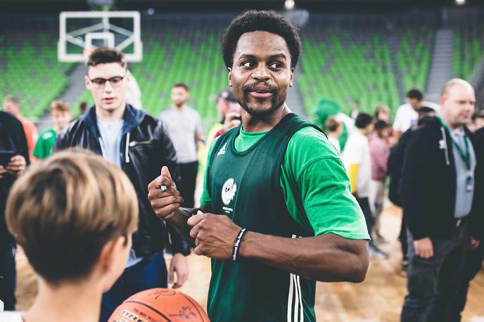 Cedevita Olimpija trening Yogi Ferrell | Yogi Ferrell je prepričan, da lahko s Cedevito Olimpijo posežejo visoko. | Foto Grega Valančič/Sportida