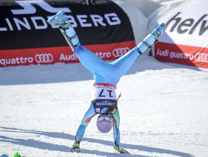 Tako je zmage slavila Tina Maze. | Foto: Sportida