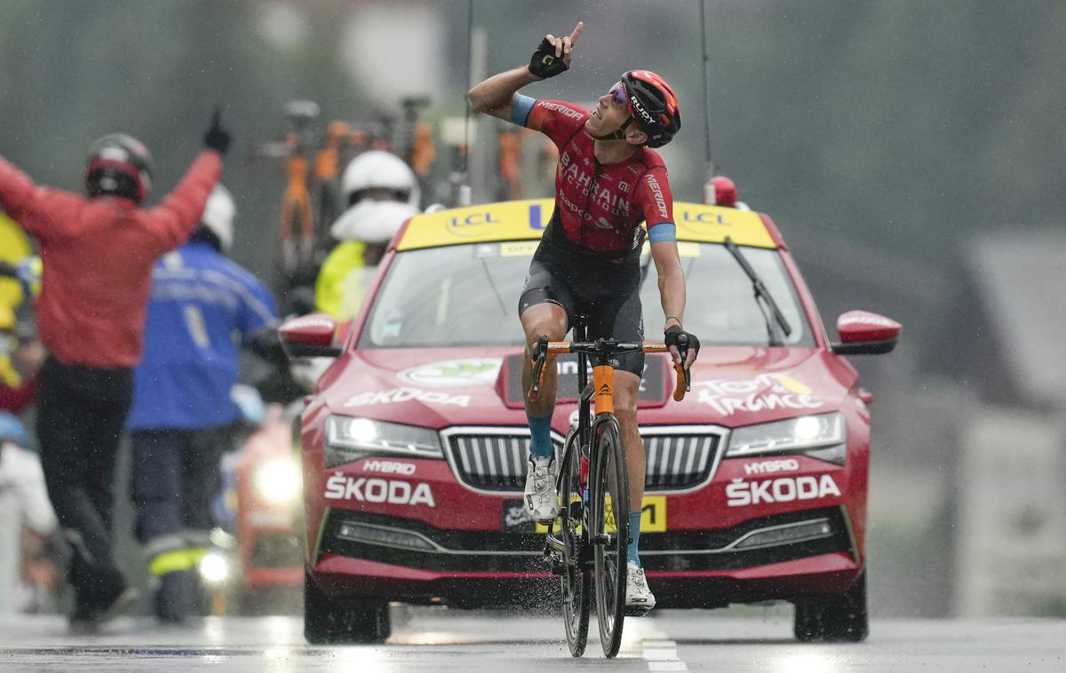 Dylan Teuns | Belgjski kolesar Dylan Teuns je zmago v 8. etapi Dirke po Franciji posvetil pokojnemu dedku. Pokopali so ga le teden dni pred začetkom dirke.  | Foto Guliverimage