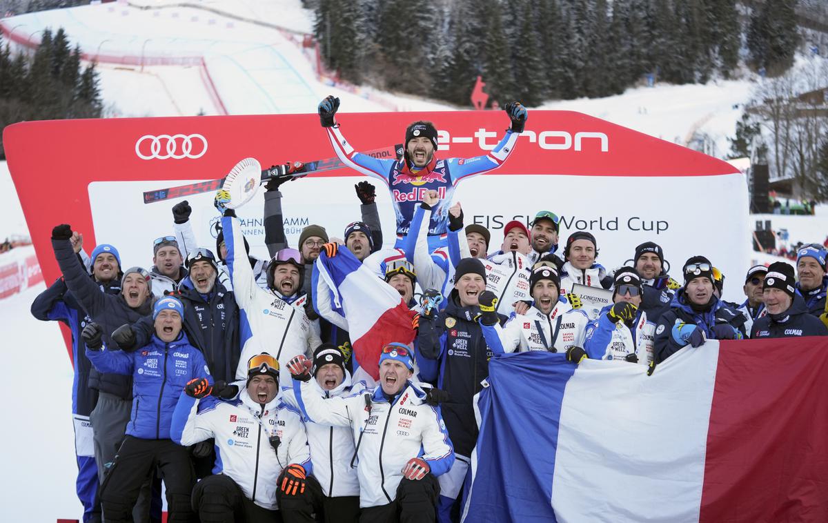 Kitzbühel Cyprien Sarrazin | Že dolgo ni kdo tako bučno slavil kot zdaj Cyprien Sarrazin. | Foto Guliverimage