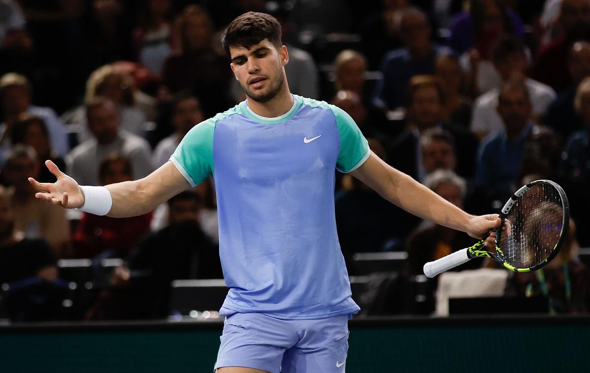 Carlos Alcaraz | Carlos Alcaraz je nastope na mastersu ATP v Parizu končal že v osmini finala. | Foto Guliverimage