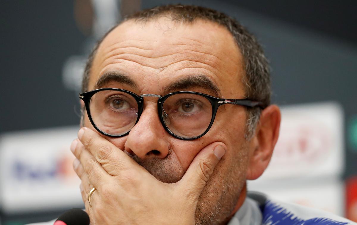 Maurizio Sarri | Maurizio Sarri noče posploševati zadev. Trdi, da je 99 odstotkov navijačev Chelseaja čudovitih. | Foto Reuters