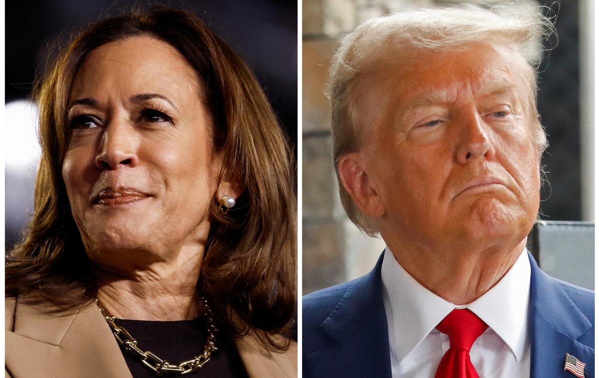 Kamala Harris, Donald Trump | Trump bo v torek volil doma na Floridi in izide volitev spremljal s svojega posestva Mar-a-Lago. Harris, ki je volila po pošti v Kaliforniji, bo imela volilni tabor na univerzi Howard v Washingtonu, kjer je diplomirala. | Foto Reuters