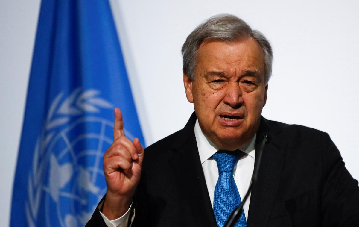 Antonio Guterres | Na skoraj enourni novinarski konferenci je Guterres odgovarjal na vrsto vprašanj, od miru na Bližnjem vzhodu, raketnih preizkusih Severne Koreje do razmer v Maliju in Iranu, poroča francoska tiskovna agencija AFP. | Foto Reuters