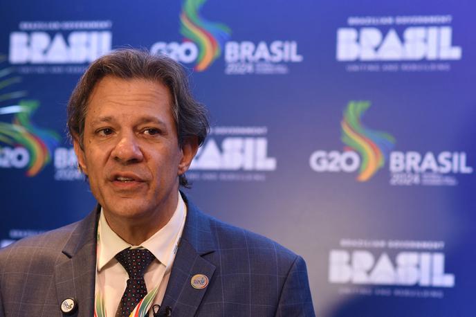 Brazilski finančni minister Fernando Haddad | Brazilski finančni minister Fernando Haddad je dejal, da je "boj proti lakoti, revščini, neenakosti in obdavčitev najbogatejših končno na dnevnem redu svetovnega gospodarstva". | Foto Reuters