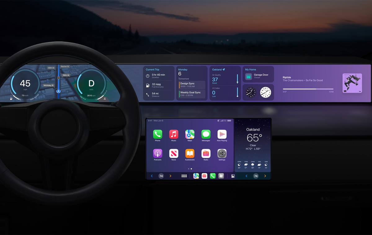 Apple CarPlay | Apple bo lahko delovanje vmesnika CarPlay razširil tudi na digitalne merilnike. | Foto Apple