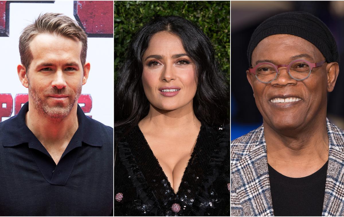 Ryan Reynolds, Salma Hayek, Samuel L. Jackson | Ryan Reynolds, Salma Hayek in Samuel L. Jackson aprila prihajajo v Rovinj. | Foto Getty Images