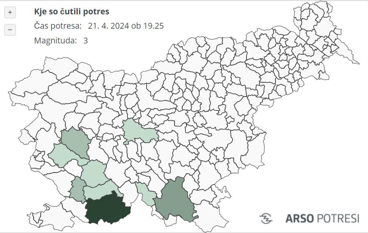 Potres ARSO | Foto Arso