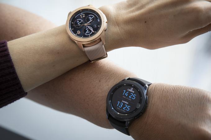 Galaxy Watch je primeren tudi za plavalce, vaterpoliste in vse preostale, ki jih športna ali rekreacijska dejavnost popelje v vodo, saj obljublja vodoodpornost do petkratne vrednosti zračnega tlaka. | Foto: Bojan Puhek