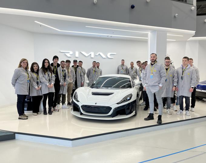 Študentje Academie na strokovni ekskurziji v Rimac Automobili v Zagrebu. | Foto: Academia, višja strokovna šola