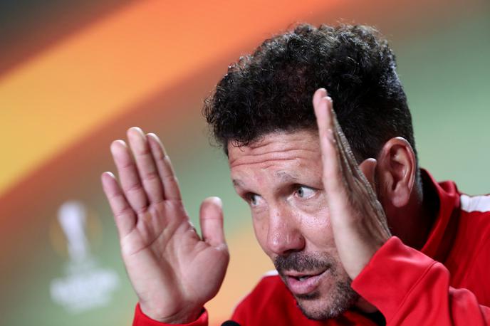 Diego Simeone | Diego Simeone je prepričan, da je Jan Oblak boljši vratar od Thibauta Courtoisa. Belgijec je bil izbran med pet najboljših, Slovenec ne. | Foto Reuters