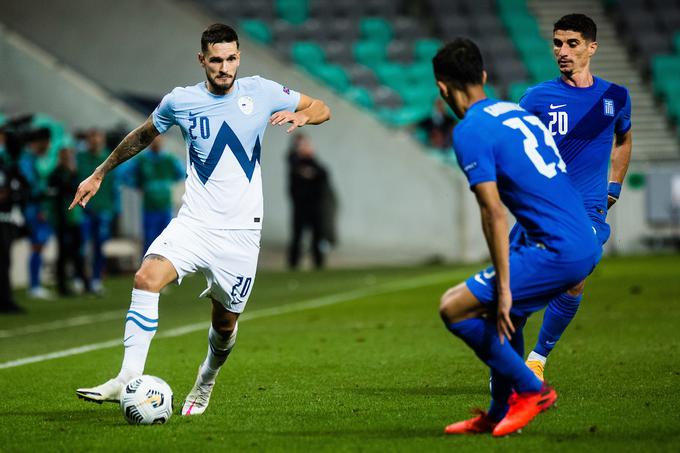 Slovenija Grčije v šestih medsebojnih tekmah ni premagala. Septembra letos je bilo nazadnje 0:0. | Foto: Grega Valančič / Sportida