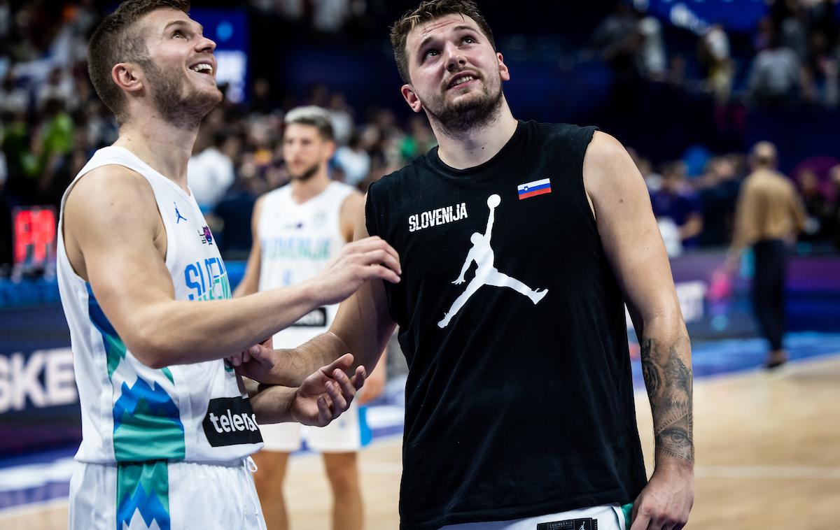 Slovenija : Belgija, slovenska košarkarska reprezentanca, EuroBasket 2022 Luka Dončić Edo Murić | Foto Vid Ponikvar/Sportida