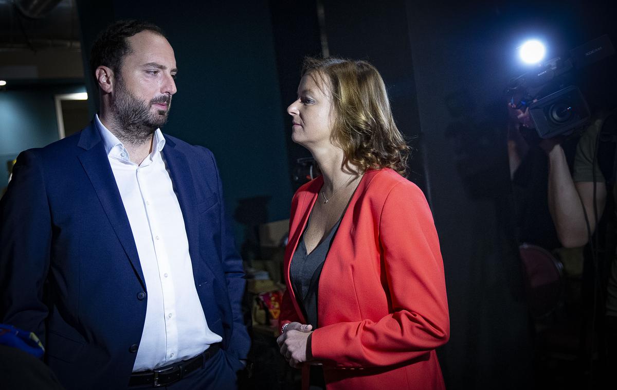 Klemen Žibert, Volitve za predsednika SD | Inštitut 1. maj sta leta 2022 ustanovila danes nekdanji prvi tajnik SD Klemen Žibert in predsednica stranke SD Tanja Fajon. | Foto Ana Kovač