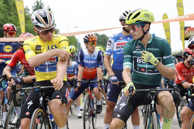 Startna lista dirke po Dofineji se je po včerajšnjem padcu precej skrčila, na dirki pa ostajata glavna favorita Remco Evenepoel in Primož Roglič. | Foto: Guliverimage