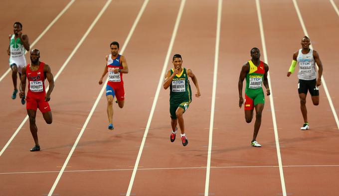 Izredno zanimiv obračun se obeta v teku na en štadionski krog, kjer imamo kar tri velike favorite, ki se bodo udarili za zlato. Američan Lashawn Merritt se je letos edini spustil pod mejo 44 sekund, drži pa tudi najboljši izid sezone na 200 metrov. Wayde van Niekerk je aktualni svetovni prvak in edini atlet, ki je v karieri premagal vse tri šprinterske magične meje (10 sekund na 100 metrov, 20 sekund na 200 metrov in 44 sekund na 400 metrov). Letos je v mednarodni konkurenci malo tekmoval. Kirani James je aktualni olimpijski prvak, ki si želi ubraniti naslov iz Londona. | Foto: Getty Images