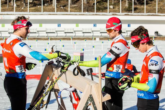 Miha Dovžan (desno) je v tej zimi napredoval, a smo zaradi nekoliko slabših izidov Jakova Faka (v sredini) to spregledali, meni Marič. | Foto: Vid Ponikvar