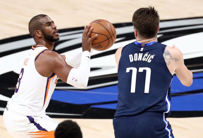 Kdo se bo veselil po sedmem obračunu, Chris Paul ali Luka Dončić? | Foto: Reuters