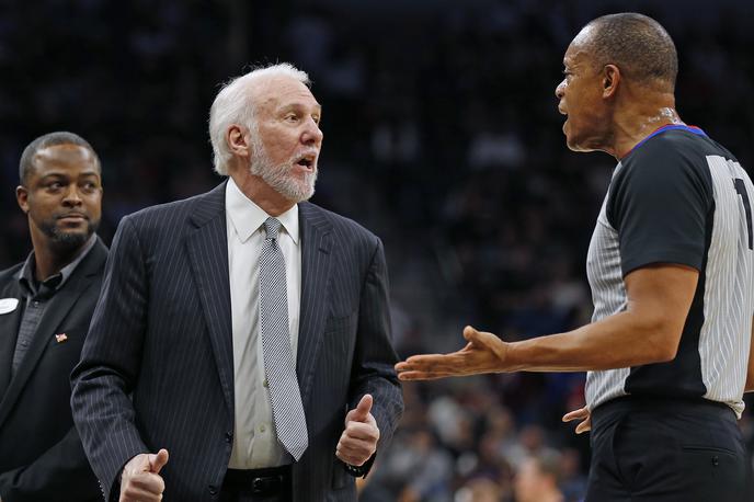 Gregg Popovich | Trener San Antonia Gregg Popovich ima zapleten odnos s sodniki v ligi NBA. | Foto Guliver/Getty Images