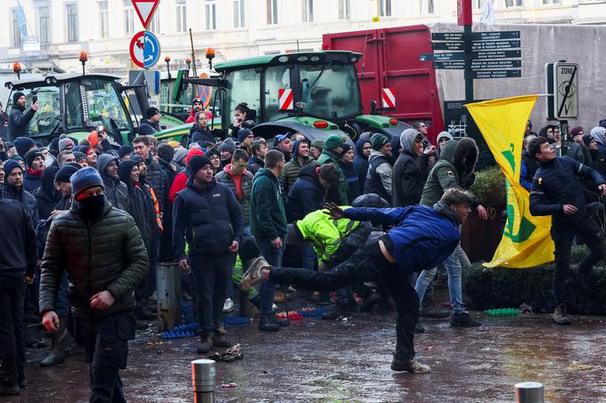 Protest kmetov v Bruslju | Foto: Reuters