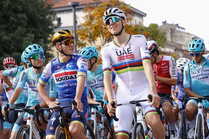 Tadej Pogačar, Remco Evenepoel, Il Lombardia 2024 | Tadej Pogačar bo v ekipi UAE Emirates ostal najmanj do konca sezone 2030, prejemal pa naj bi osem milijonov evrov letno.  | Foto Guliverimage