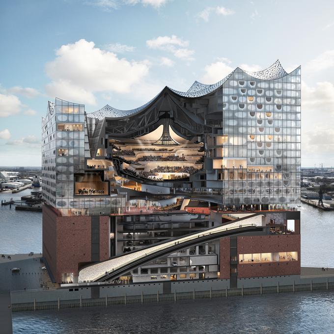 Nova hamburška arhitekturna ikona v prerezu. | Foto: www.elbphilharmonie.de