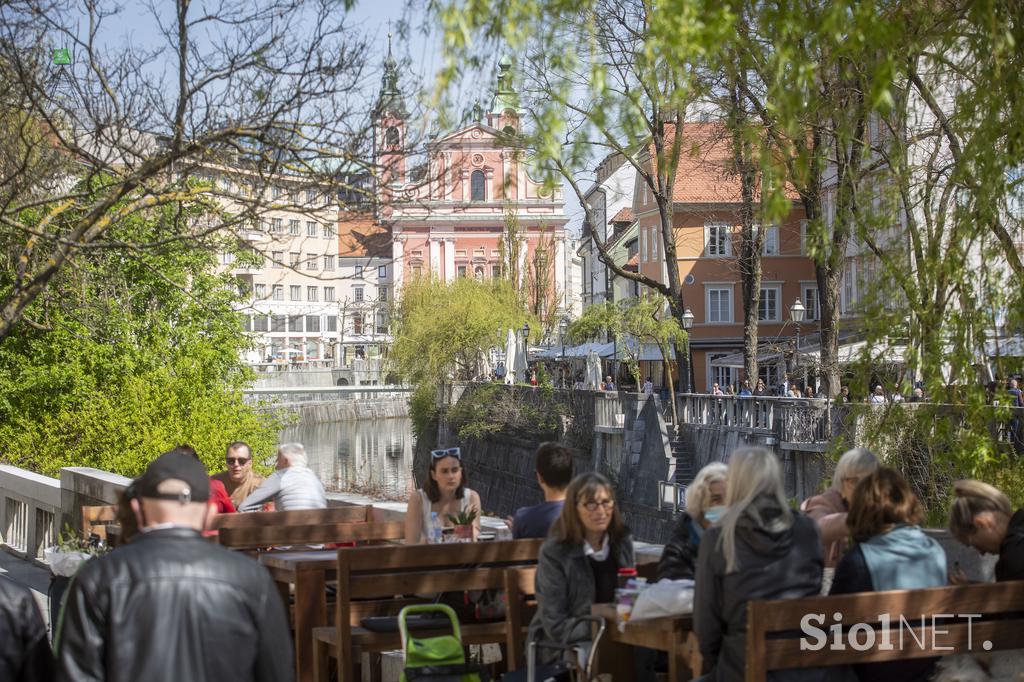 Odprtje gostinskih teras v Ljubljani