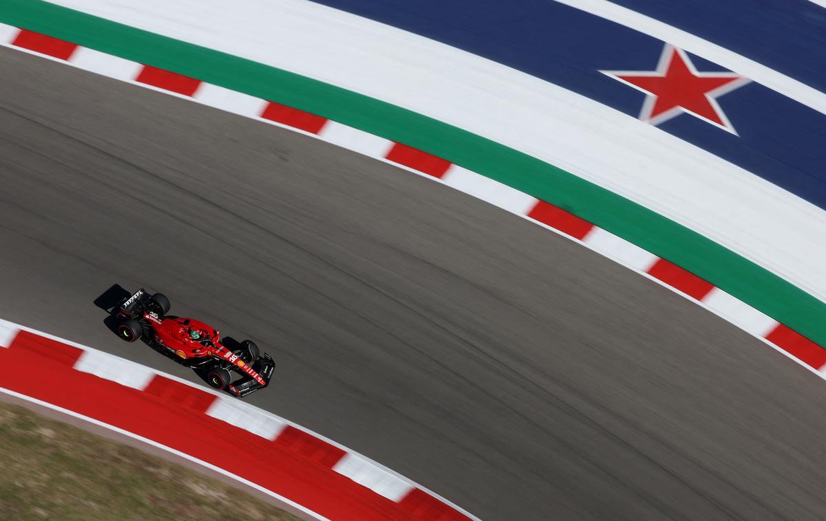 VN ZDA Charles Leclerc Ferrari | Charles Leclerc bo s Ferrarijem v nedeljo na prvem štartnem mestu. | Foto Reuters