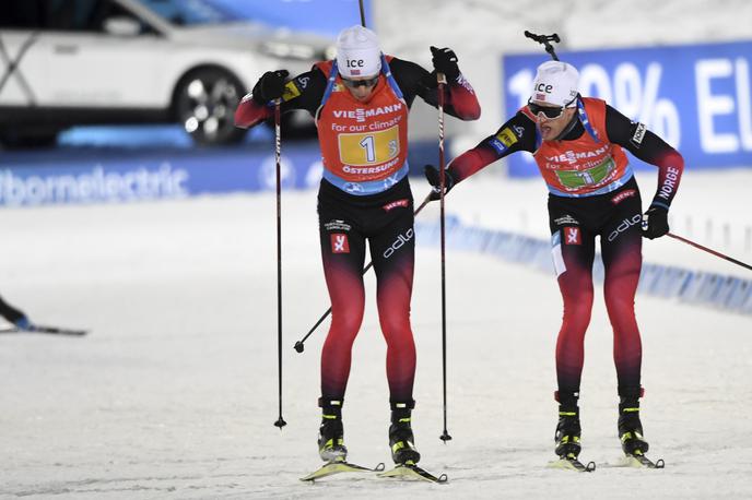 Johannes Thingnes Boe Tarjei Boe | Brata Boe sta Norvežanom pomagala do štafetne zmage. | Foto Guliverimage