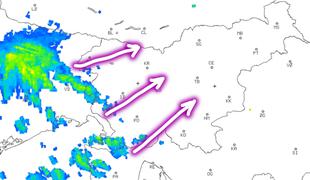 Tako bodo padavine kmalu zajele celotno državo #animacija