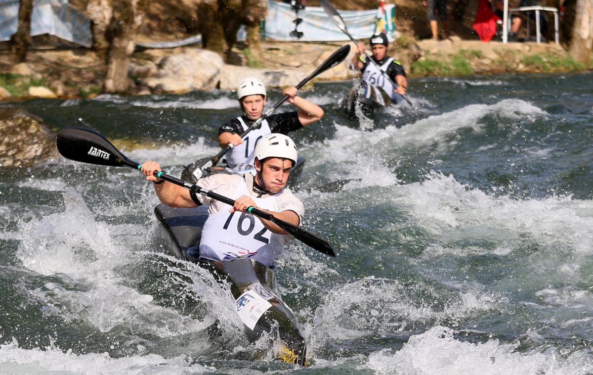 Kajakaši, spust na divjih vodah (Tim Novak, Anže Urankar in Simon Oven) | Tim Novak, Anže Urankar in Simon Oven so bili deseti. | Foto Nina Jelenc