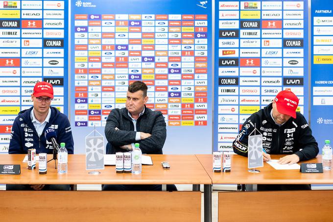 Miha Verdnik, podpredsednik zbora in odbora za alpsko smučanje Janez Bijol in Janez Slivnik | Foto: Matic Klanšek Velej/Sportida