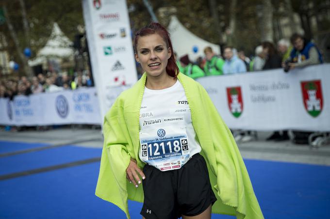 "Ne morem verjeti, da sem izboljšala rekord Romanove. Zelo sem zadovoljna, nisem pričakovala tako hitrega teka, ampak občutek je izjemen." | Foto: Ana Kovač