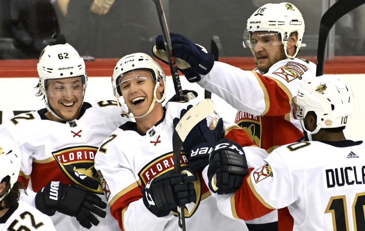 Florida Panthers Gustav Forsling | Floridski Panterji gostijo Buffalo in lovijo šesto zaporedno zmago. | Foto Guliverimage