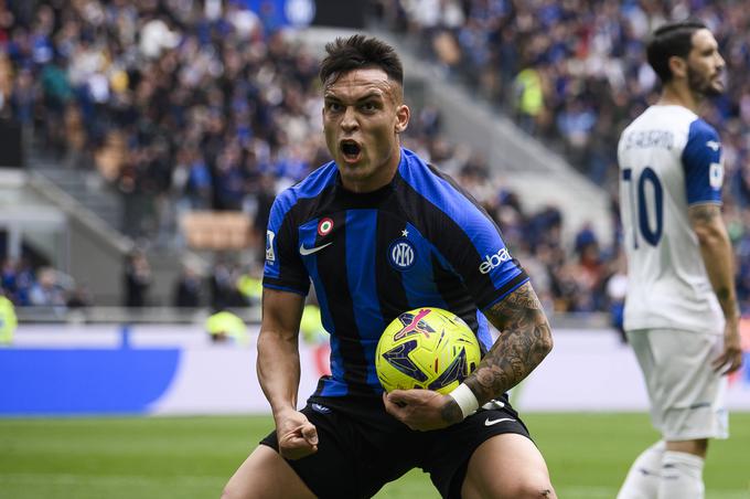 Lautaro Martinez je k zmagi Interja nad Laziem (3:1) prispeval dva gola. | Foto: Guliverimage/Vladimir Fedorenko