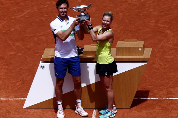 Edouard Roger-Vasselin, Laura Siegemund | Edouard Roger-Vasselin in Nemka Laura Siegemund sta zmagovalca turnirja mešanih dvojic na teniškem odprtem prvenstvu Francije v Parizu. | Foto Reuters