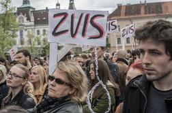 Protest študentov: "Naj ZViS izvisi." (foto in video)