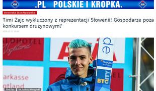 Razprtije v slovenskem skakalnem taboru na prvih straneh poljskih medijev