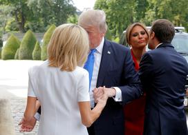 donald trump, melania trump, emmanuel macron, brigitte trogneux