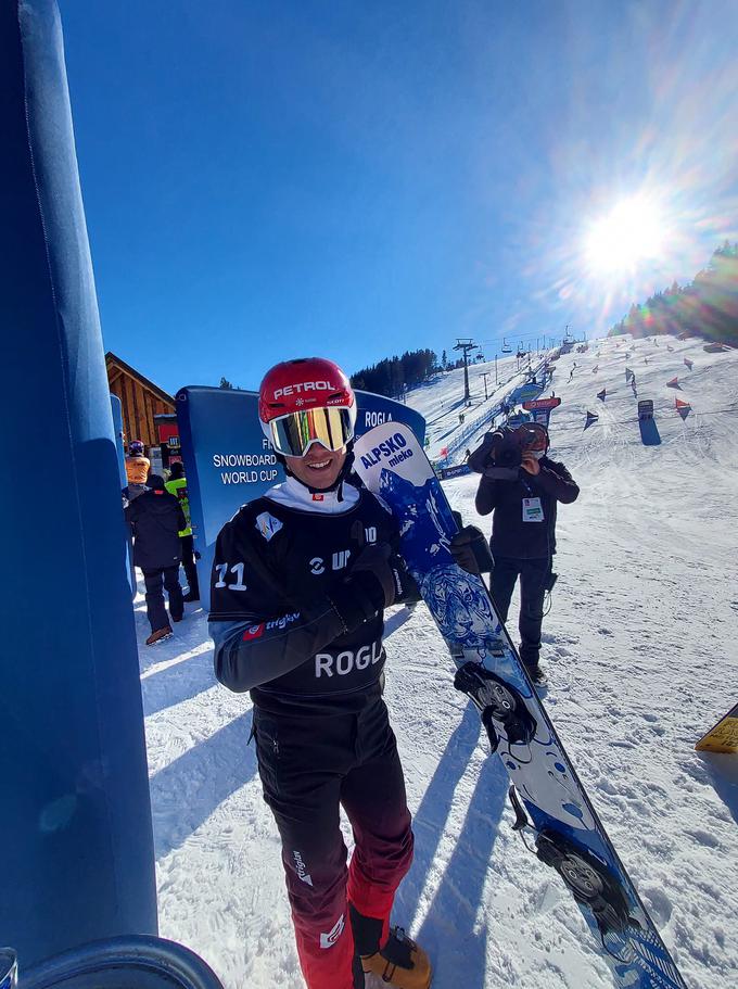 Koširjeva zmaga na Rogli je tudi prva slovenska na tem prizorišču.  | Foto: Sloski Snowboard