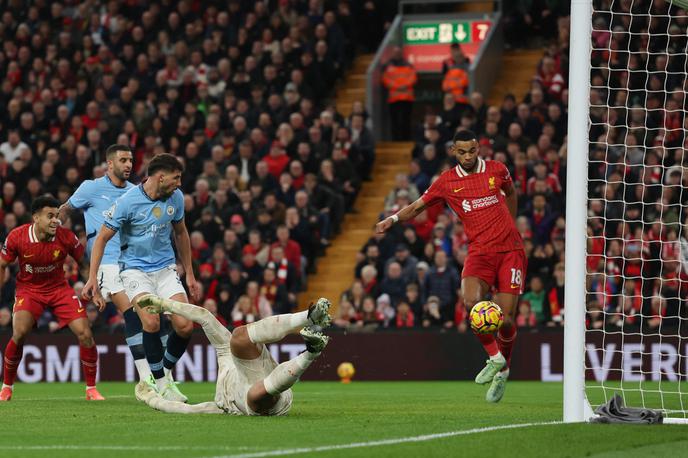 Cody Gakpo Liverpool Manchester City | Cody Gakpo je za vodstvo Liverpoola z 1:0 zadel že v 12. minuti derbija. | Foto Reuters