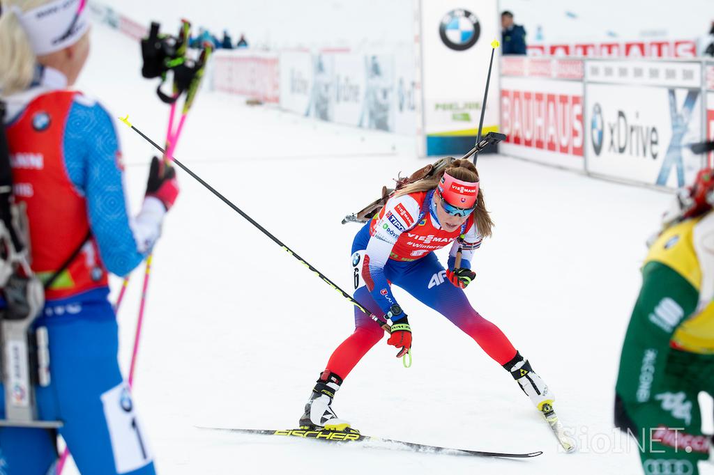 Biatlon Pokljuka zasledovalna tekma ženska