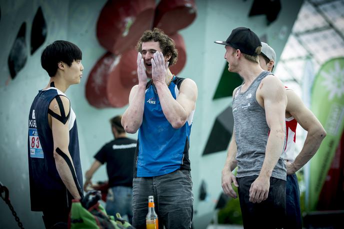 Adam Ondra veselje IFSC WORLD CUP MUNICH | Adam Ondra je za mnoge najboljši plezalec na svetu. Tudi v  njegovih očeh je Janja Garnbret nekaj zelo posebnega. "Nisem še videl dekleta, ki bi plezalo tako, kot to počne Janja," pravi.   | Foto Ana Kovač